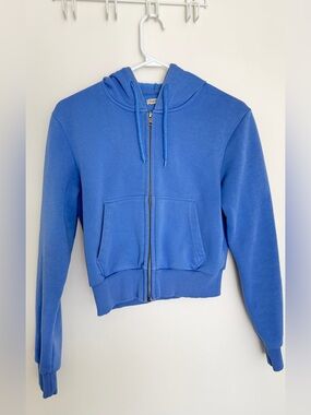Blue zip up hoodie